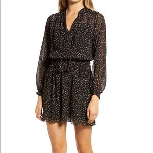 Long sleeve smocked waist dress